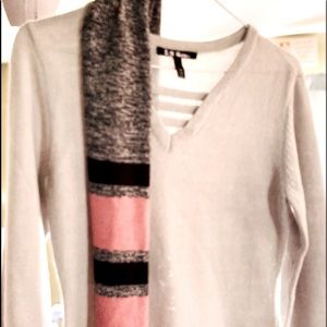 Sweater dress with matching scarf